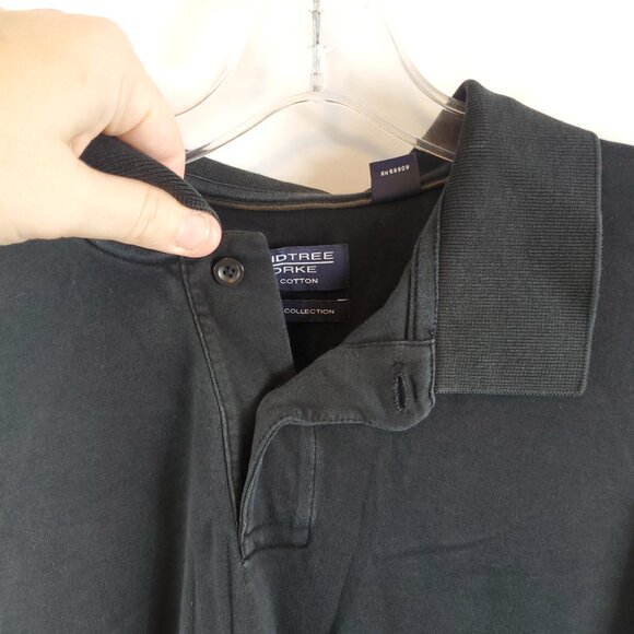 Roundtree & Yorke Supima Cotton Mens Polo Blk Luster Soft Collection Shrt Slv XL - Picture 5 of 9